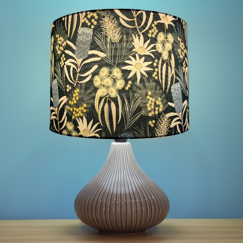 Blue floral deals lamp shade